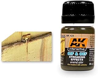 AK-Interactive AK 123, Streaking Effects for OIF & OEF - Us Vehicles - 35 ML / 1.18 Fl.Oz Jar - Model Building Paints and Tools # AK23