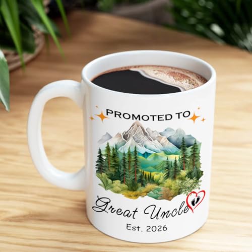 KOXAME Promoted To Great Uncle Est 2026 Coffee Mug 11oz, First Time Uncle Gifts for Pregnancy Announcement (uncle2026) - image 4