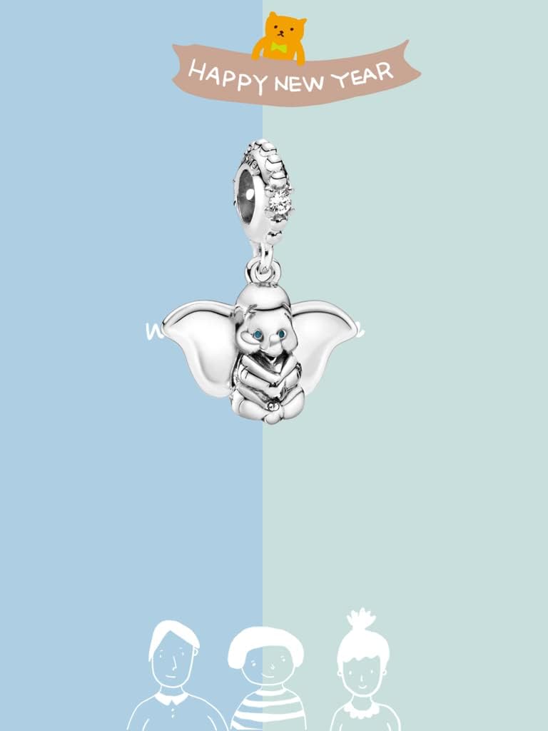 Elephant Dangle Charm 925 Sterling Silver Bead for Charm Bracelets and Necklaces,Jewelry Gifts Women - Image 3