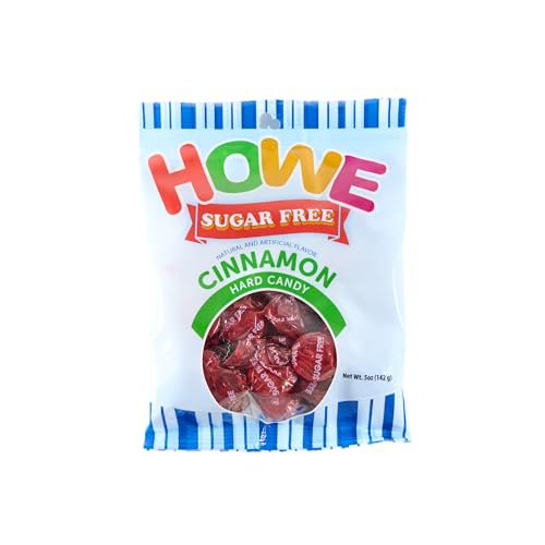 Howe Sugar Free Cinnamon Buttons, Hard Candy 5 oz Bag