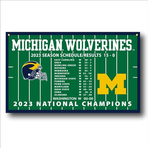 Michigan 2023 National Champions Wool Felt Banner - 18