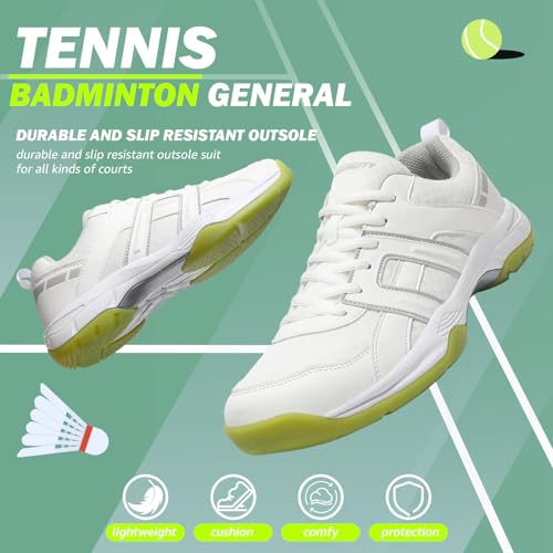 Image of ASHION Pickleball Shoes for Men Tennis Shoes Sneakers for All Court Racquetball Athletic Shoes for Racquet Sport | Arch Support
