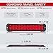 Nrgedzam 24 LED Red Trailer Brake Tail Light Bar Strip, Stop Parking Marker Tail Lights Waterproof Brake Red Light for Trucks Car Pickups RV ATV Tow Van Offroad Vehicles 9'' Surface Mount LED Bar 2PCS