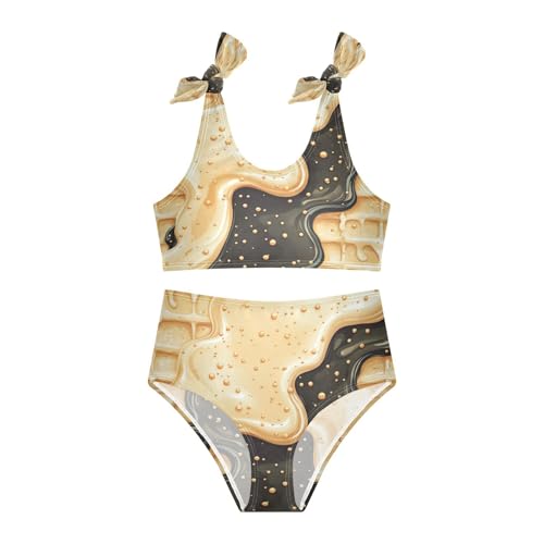 Sprinkles Milk Gold Black Ice Cream Girls Tankini Swimsuit Kids Bikini Sets 2 Pcs Bathing Suit 3T3