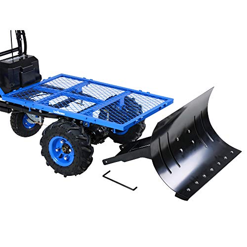 Landworks Snow Plow Wagon Utility Electric Wheelbarrow Barrel Dump Power Wagon Mountable Steel