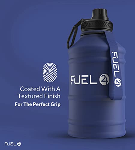 Image of Fuel24 1.3L /2.2L Water Bottle Metal - STRONG, Drop & Leakproof BPA free 1L 2L Water Bottle Stainless Steel (2 Litre) - Large Gym Bottles for Men, Sports Bottle, Travel, Hiking Water Bottle