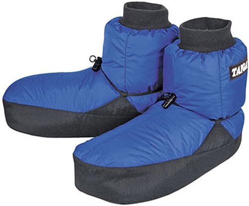 TAIGA Down Booties Foot Warmers, Royal Blue, Men's Small, Made in Canada