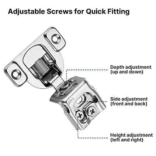 Goldenwarm 10 Pack Soft Close Kitchen Cabinet Hinges Cabinet Door Hinges Kitchen Cabinet Hinges Brushed Nickel Cabinet Hinges Stainless Steel Hinges #TOP1