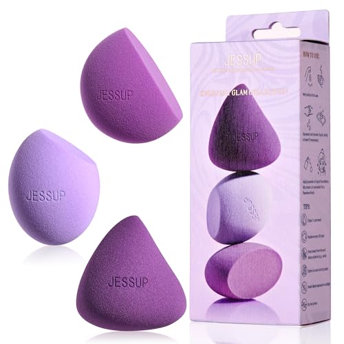 Jessup Set Éponges Maquillage Multi-Formes Fond de Teint Réutilisable SP017