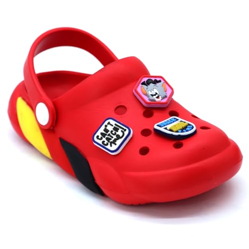 Image of SVAAR x Tom & Jerry Slingback Clog Shoes for Boys & Girls || Indoor & Outdoor Sandals Clogs for Kids with 6 Tom & Jerry Charms