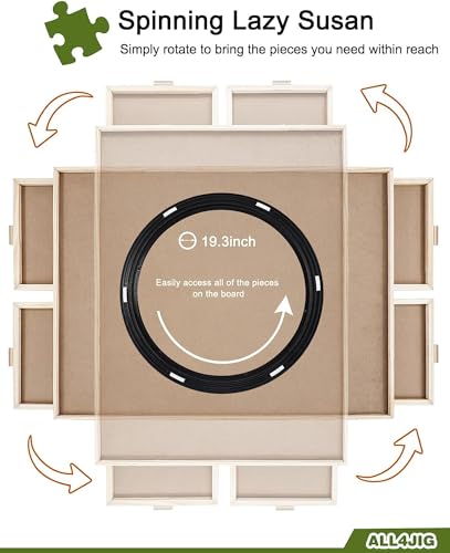 image for ALL4JIG 1500 Piece Rotating Puzzle Board with Drawers and Cover,26