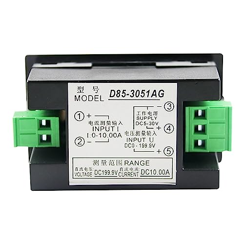 Voltmètre ampèremètre double affichage numérique bicolore LCD