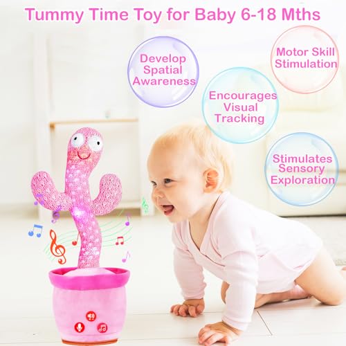 Image of River Mill Rechargeable Dancing Talking Cactus Toy, Singing Cactus Baby Toy that Talks Back, Educational Baby Toys 18 Months+, Learning Toys for Babies Toddlers Infant, 1 Year Old Girl Gifts