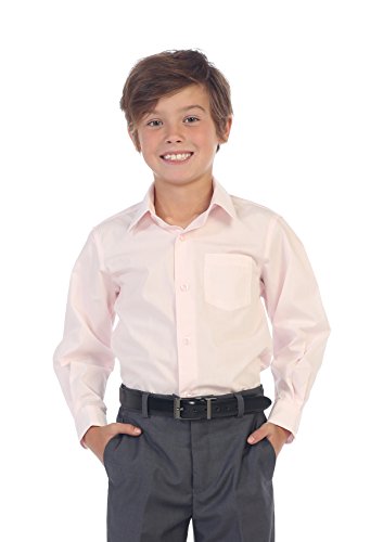 Image of Gioberti Boys Long Sleeve Solid Dress Shirt