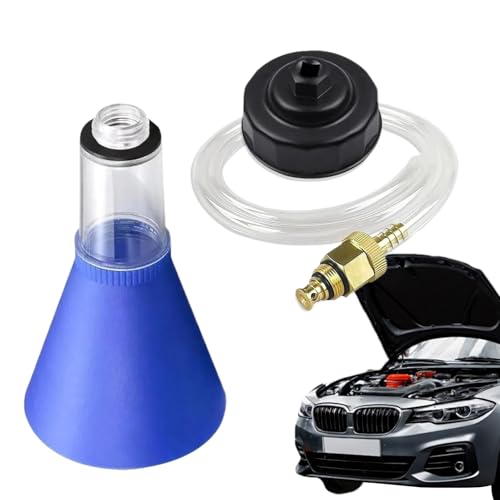 Gihioue Kit De Embudo Para,Accesorios de Reparación,Embudo De Coche Con Roscas, Llave Filtro Y Herramienta Drenaje - Para Camión SUV Remolque Tractor Automóvil Principiante Taller