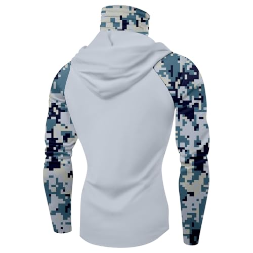 Men Camo Hooded Sun Shirt Summer Camo Clothes Hiking Big and Tall Gym Hoodie Seatech Hooded Shirt2