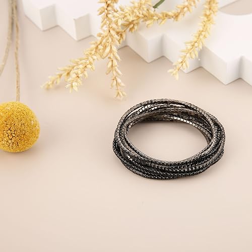 Pulseras de tenis para mujer ajustables y apilables con circonitas 4