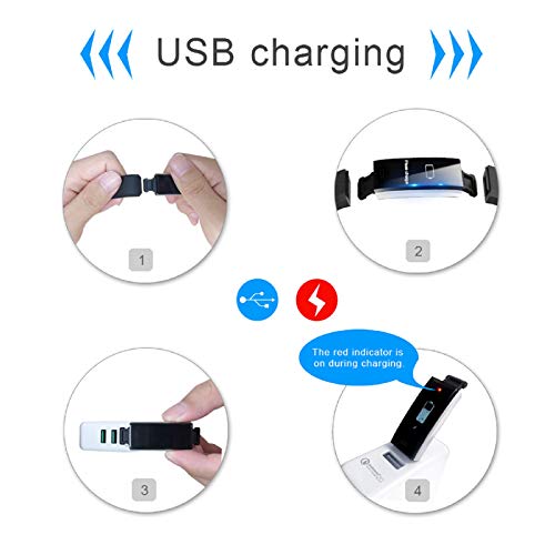 LETSCOM Fitness Tracker HR, Activity Tracker Watch with Heart Rate Monitor, Waterproof Smart Fitness Band with Step Counter, Calorie Counter, Pedometer Watch for Women and Men