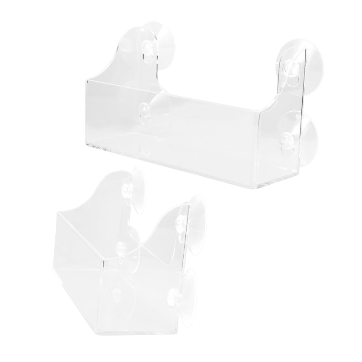 ULTECHNOVO 2stück Flaschenregal für Kühlschrank mit Saugnapf Aufbewahrungsregal aus Acryl Organizer für Gewürze und Flaschen Seitenablage für Kühlschrank Schwebende Ablage für Getränke