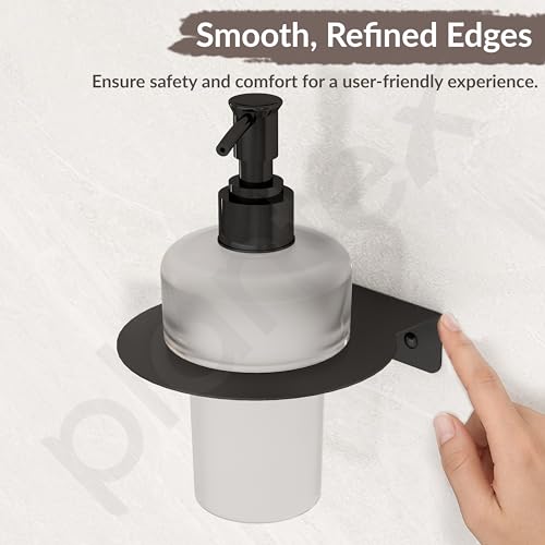 Image of Plantex Liquid Soap Dispenser for Bathroom /Stainless Steel Glass Shampoo Dispenser /Hand wash /Bathroom Accessories - Pack of 1 (Black)