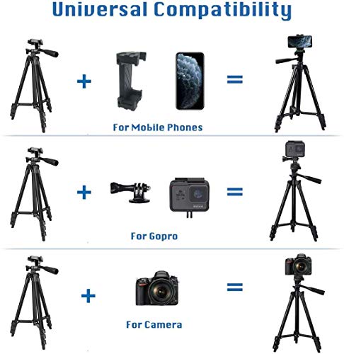 Vosscoss Handy-Stativ, 106 cm (42 Zoll) für iPhone, Smartphone, leichtes Reisestativ, DSLR-Digitalkameras-Ständer mit… – Bild 3