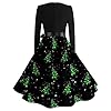 Womens Christmas Dress 1950s Vintage Xmas Printed ... #2