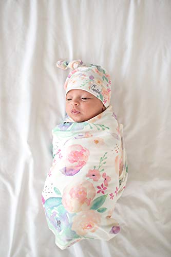 Image of Baby Beanie Hat Top Knot Stretchy Soft inchBloom inch by Copper Pearl