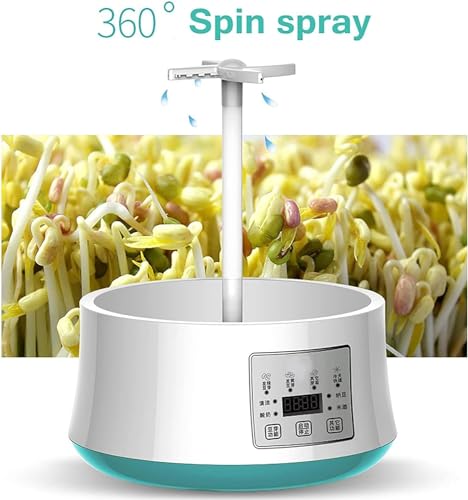 Machine Automatique à germes de Haricots, germoir à 3 étages avec Panneau de contrôle Intelligent et Plaque de Pression, arrosage à 360 degrés et système d'arrosage Automatique