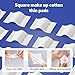 Square Cotton Pads for Face (475 Count) - 100% Pure Cotton, Soft Lint-Free Makeup Remover Pads for Facial and Eye Use, Double-Sided Design to Save Water and Hypoallergenic (75 Thick & 400 Ultra-Thin)