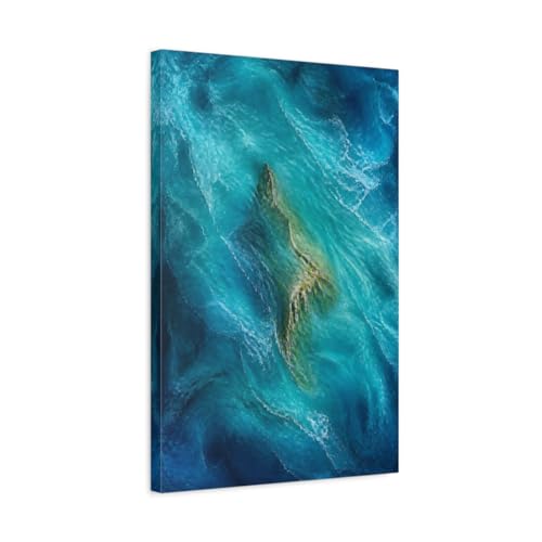 Teal Ocean Canvas Wall Art impression sur toile de qualité premium