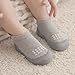 Bearbay Baby Sock Shoes Baby Walking Shoes Infant Non-Slip Breathable Slippers with Soft Rubber Sole Baby Boys Girls Sneakers Grey