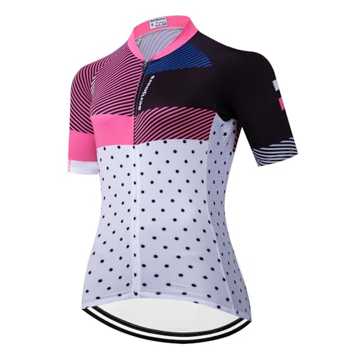 Serijoars Women's Cycling Jersey Women Short Sleeve Road Bicycle Clothing MTB Tops Summer Outdoor...