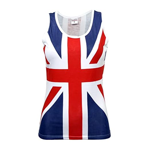 SPIRIT OF ESSEX Camiseta de manga corta para mujer, 100 % algodón, cuello en V, vestidos de Reino Unido, blanco, XXXL