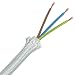 Produktbild 3m Textilkabel Silber 3-adrig 0,75mm² Stoffkabel für Pendel- und Hängeleuchten Stromkabel mit Stoff Lampenkabel