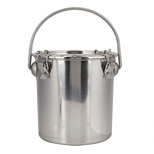 Máquina de ordenha elétrica, 5L de aço inoxidável portátil de velocidade ajustável de dupla cabeça d