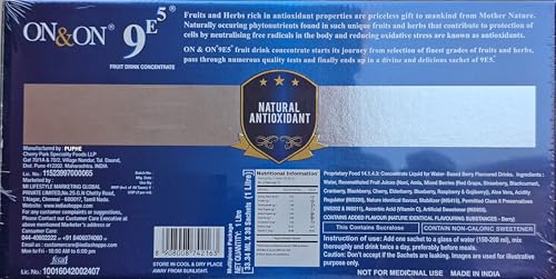Image of on and on 9E5 Drink Juice Concentrate - Natural Antioxidant NEW MRP and NEW MFD