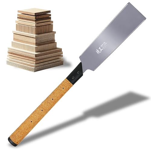 KAKURI Large Japanese Pull Saw for Woodworking 10.5", Non-Slip Cork Handle