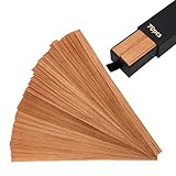 70 Pieces Spanish Cedar Cigar Lighters - Premium Wood Spills Strips Sticks for Lighting Cigars and Pipes, Humidor Accessories for Cigar Boxes, Trays, Jars, and Cases (0.02' Thick)