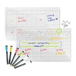 Aligned Abode Magnetischer Monats- und Wochenkalender 2 Tafeln