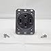 VHFXZFLZ 9450FR Industrial Grade 50 Amp NEMA 14-50 Receptacle Made in USA Single Flush 3 Pole 4 Wire Grounding 125/250V Black