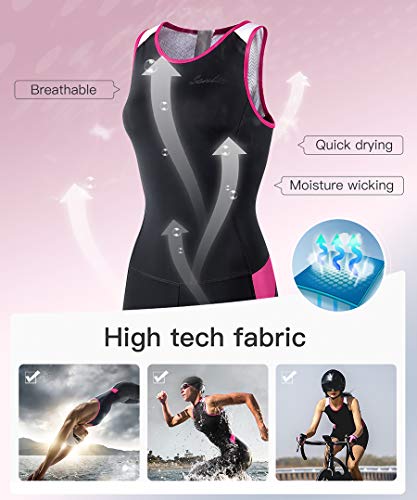 Women's Triathlon-Suit One-Piece Sleeveless Tri-Suit - Padded Quick-Drying Slimming For Running Swimming Cycling #TOP3