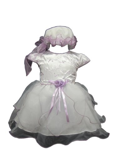 Robe de fête avec bonnet bébé fille pour grandes occasions