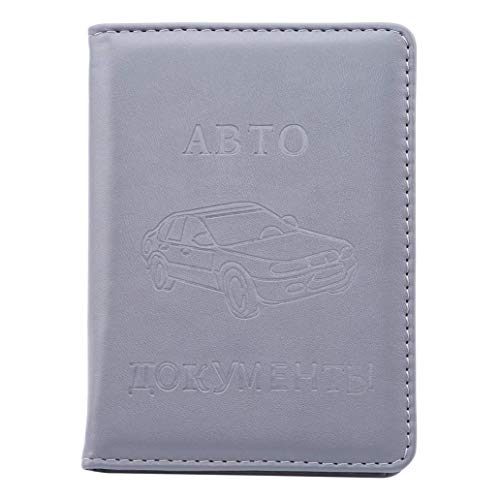 Preisvergleich Produktbild Fliyeong Hellgraues Auto Fahren Dokumente Karte Kreditkarteninhaber Auto Führerschein Tasche Geldbörse Stilvoll