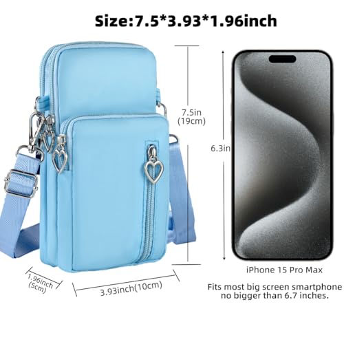 Image of JANKS Small Crossbody Bag for Women - Mini Phone Purses with Crossbody Strap and Wallet - Nylon Arm Bag