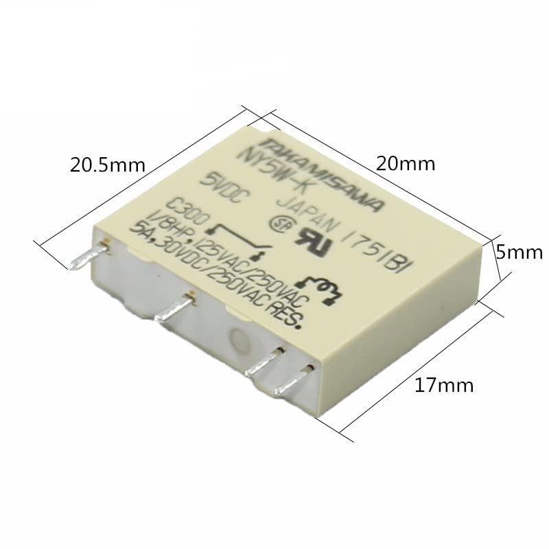 Relé NY24W-K micro componente electromecánico 24V DC para placas de circuito 10 uds 3