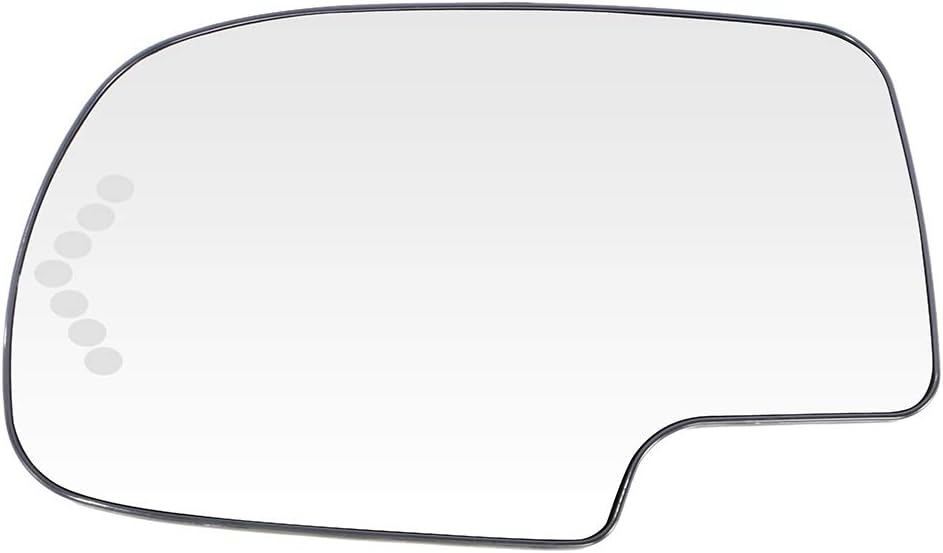 ECCPP Left Side Mirror Glass Heated Turn Signal Fit for 2003-2004 For Chevy Silverado 2500 GM1324102