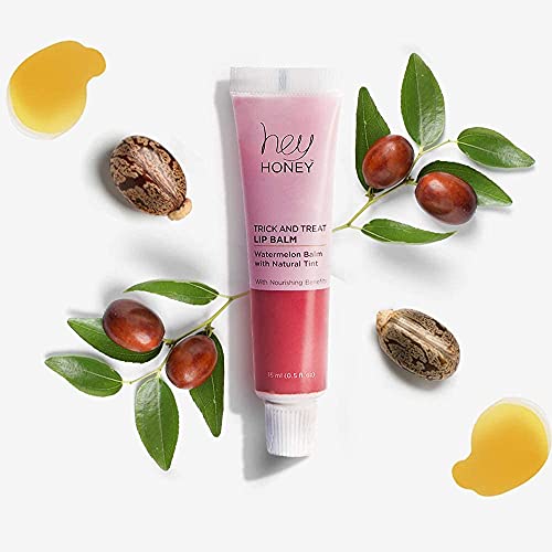 Hey Honey Trick And Treat Watermelon Plumping Lip Balm, 2 In 1 Natural Tint With Hydrating & Moisturizing Properties #TOP4