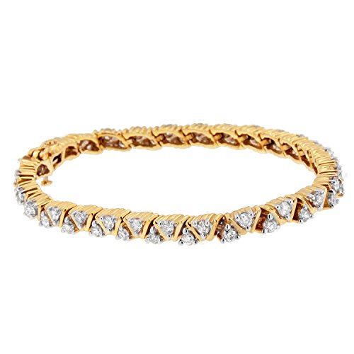 Original Classics 14K Yellow Gold Round-Cut Diamond Bracelet (4.00 cttw, H-I Color, I1-I2 Clarity)