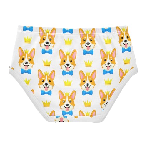 Joisal Cotton Girls Underwear Toddler Cute Dog Blue Bow Ties Little Girl Panties Durable Briefs Girls Undies 2t2