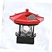 Mikikit Practical LED Lighting Tool Outdoor Light House Outdoor Decor Solar Garden Lighthouse Fairy Lighthouse Solar Lights Garden Bright Lighthouses Landscape Path Lights Patio Beacon Red